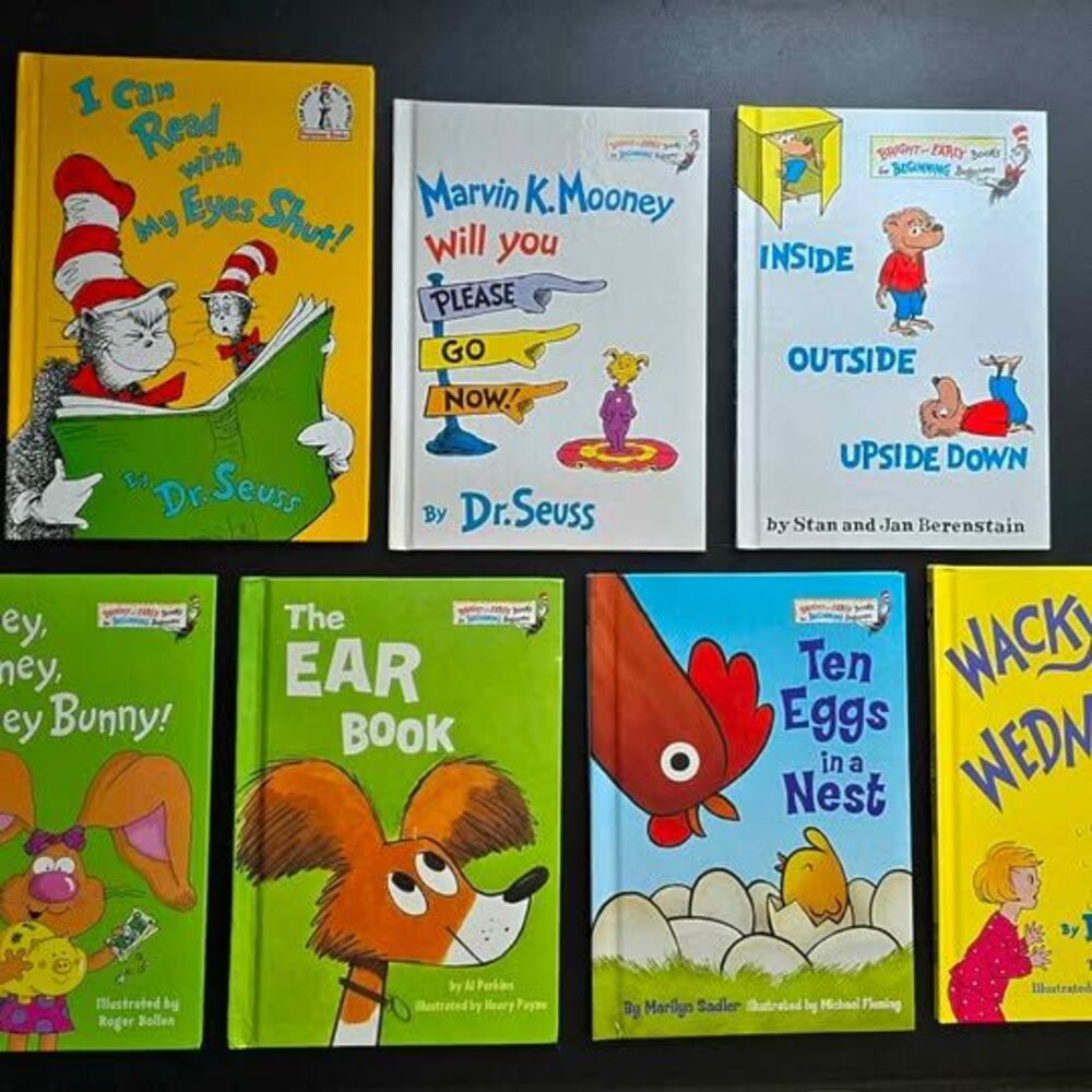 6 New Dr. Seuss Bright & Early Books plus 1 free damaged 70s / 80s